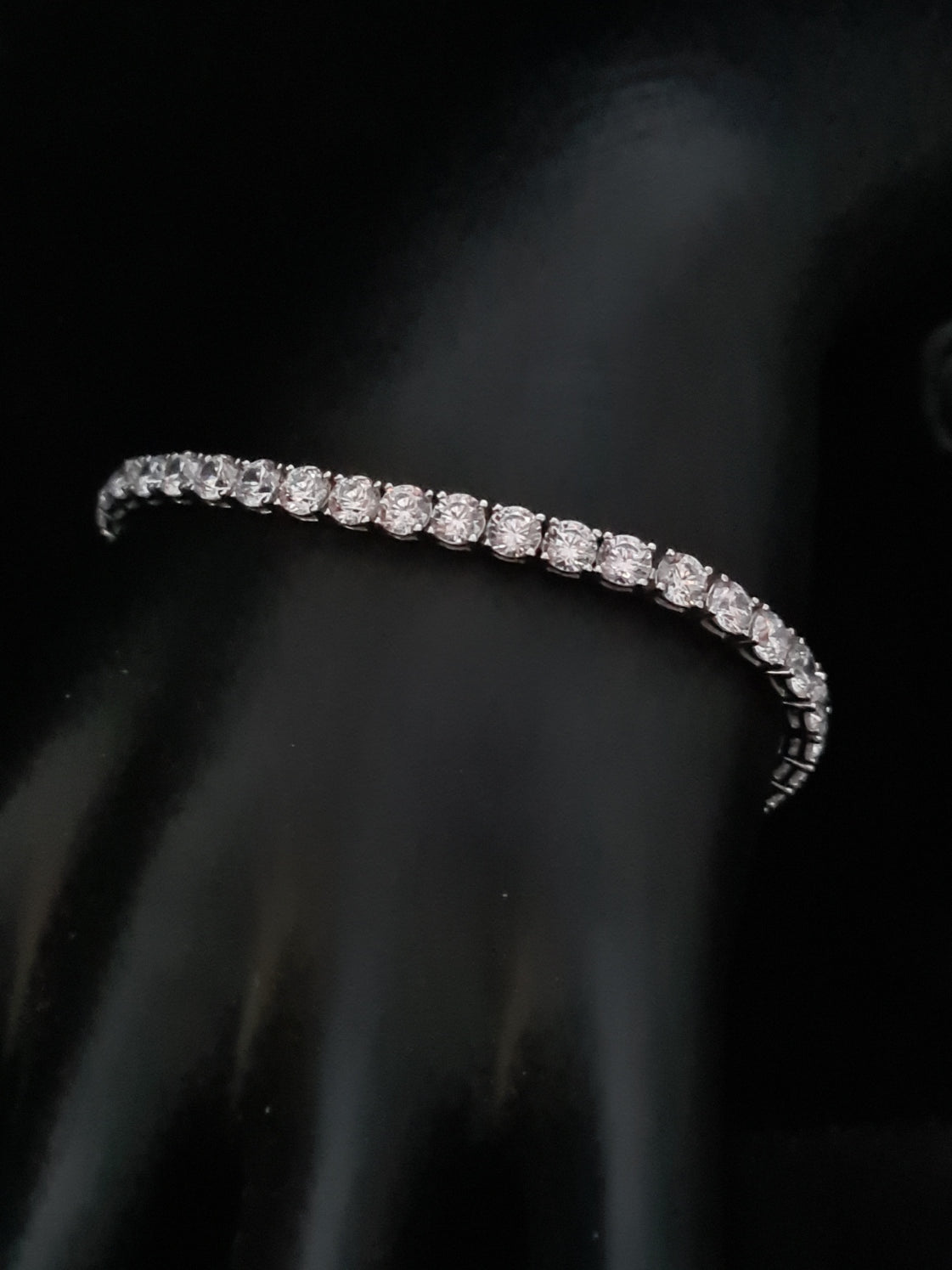 Tennis Bracelet Griffe 16cm with White Cubic Zirconia 4mm