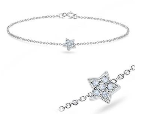 925 SPARKING STAR SILVER ANKLET