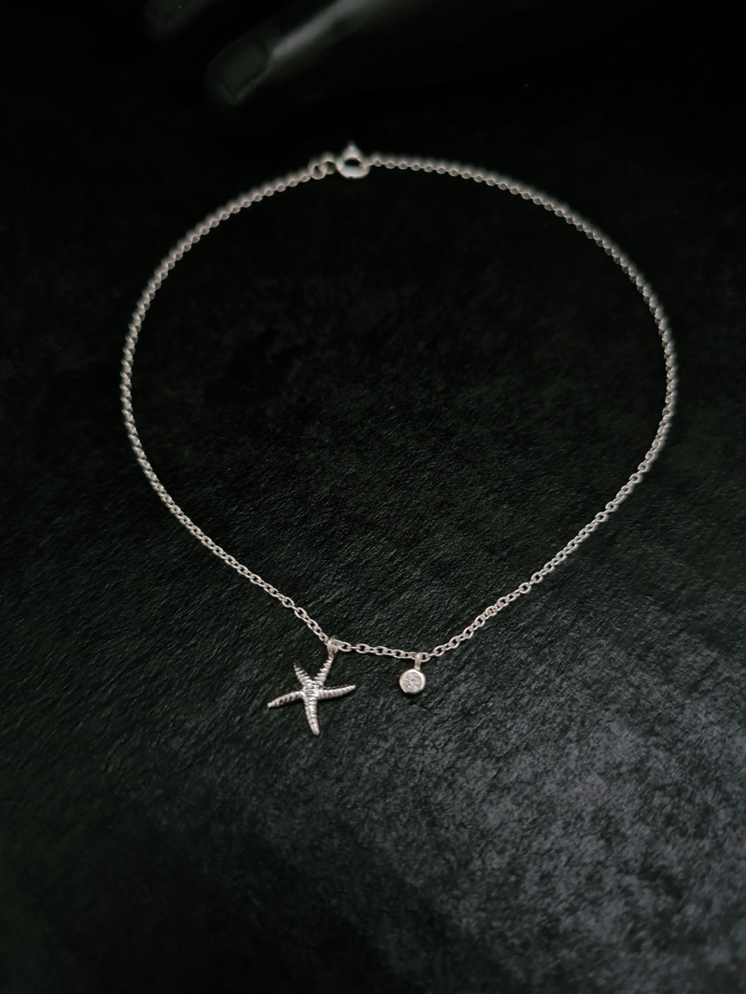 925 STARFISH CZ SILVER ANKLET