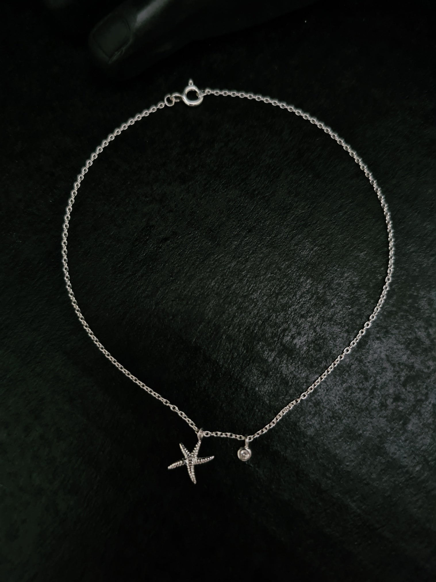 925 STARFISH CZ SILVER ANKLET