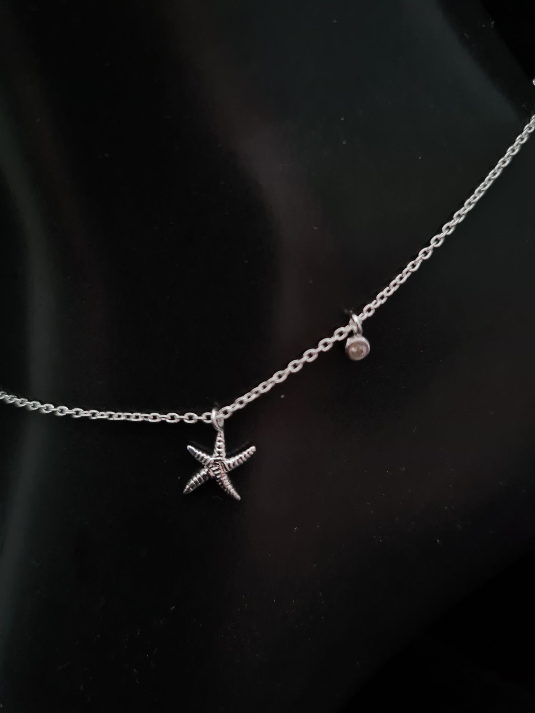 925 STARFISH CZ SILVER ANKLET