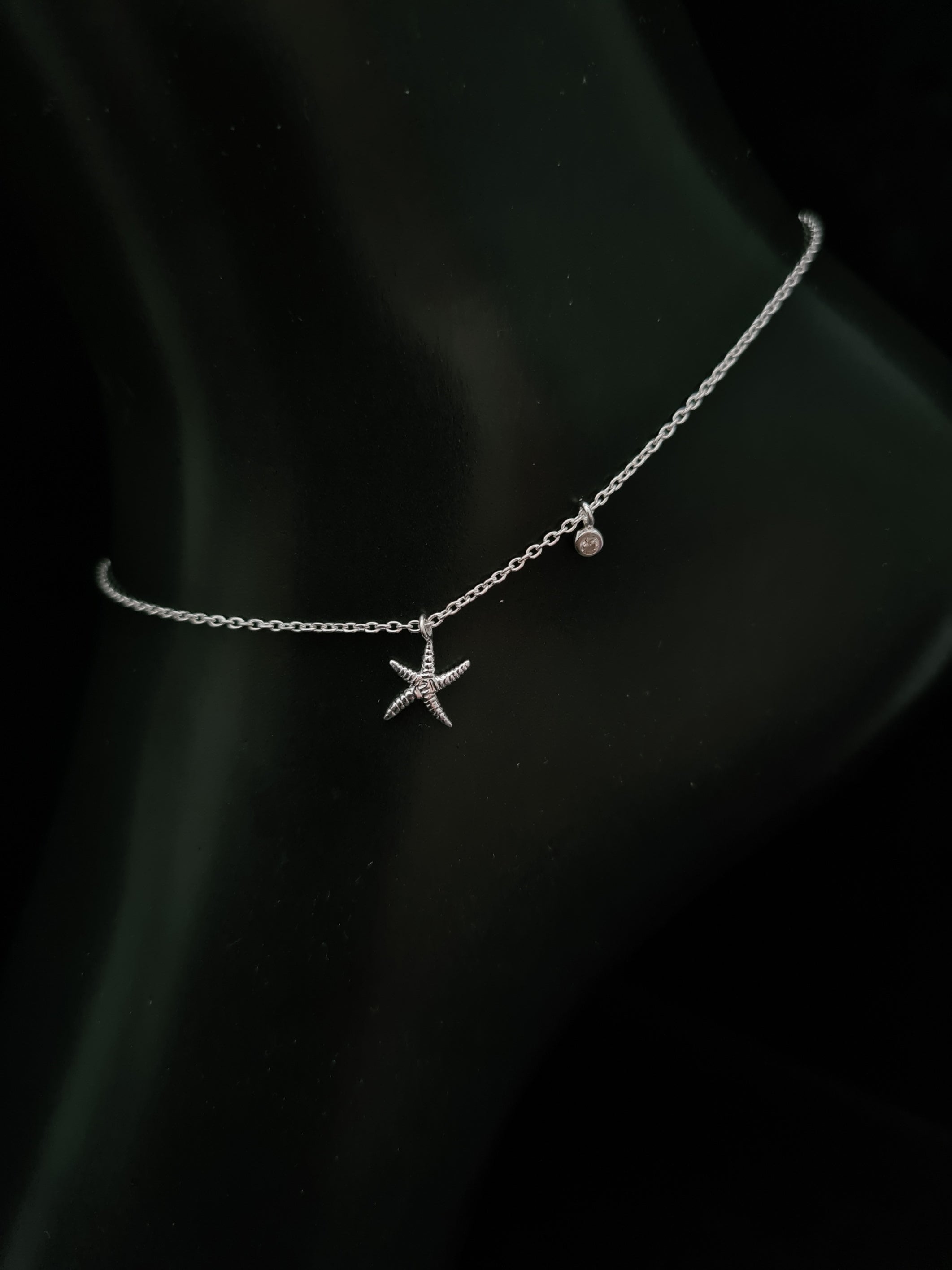 925 STARFISH CZ SILVER ANKLET