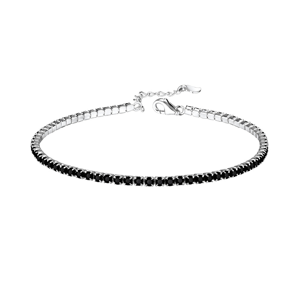 Silver Tennis Bracelet with 2mm Cubic Zirconia