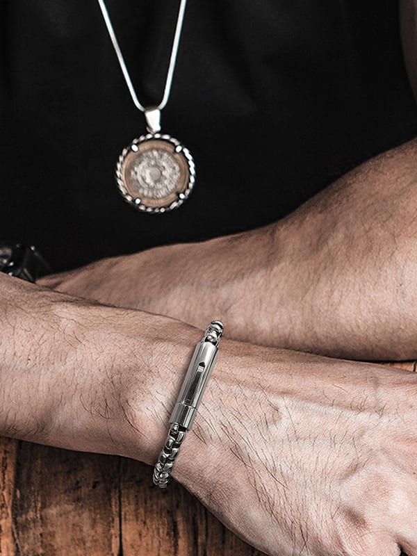 Stainless Steel Irregular Vintage Link Bracelet