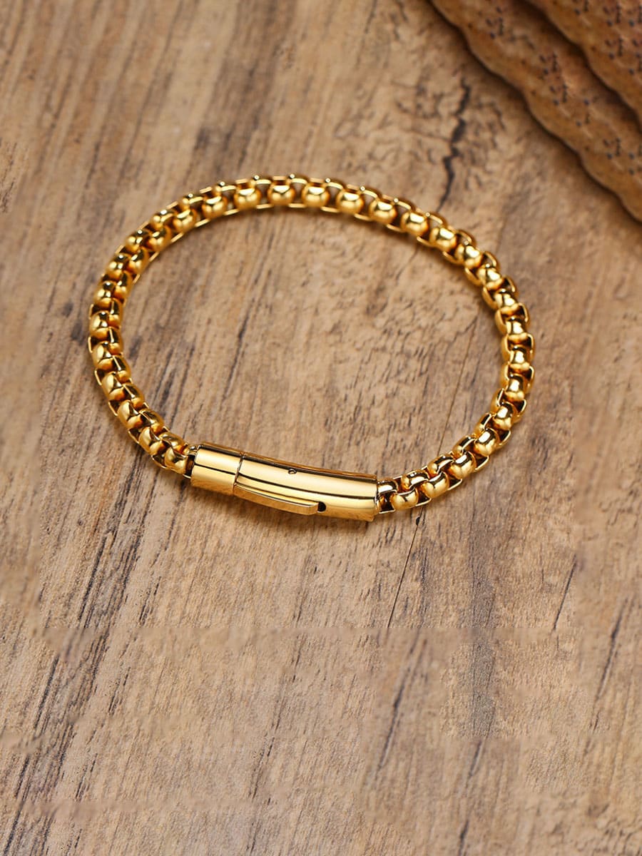 Stainless Steel Irregular Vintage Link Bracelet