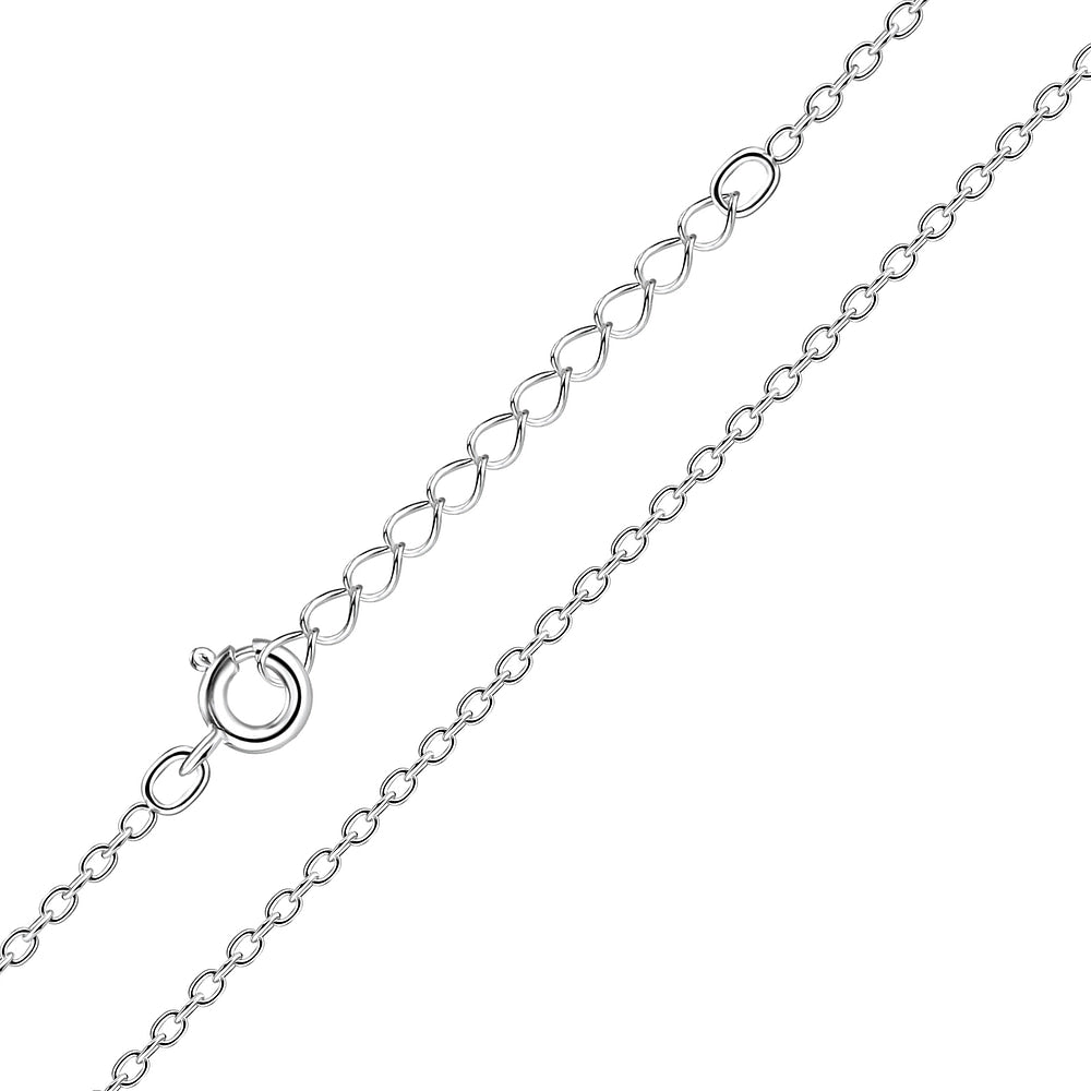 35cm Silver Extendable Cable Chain