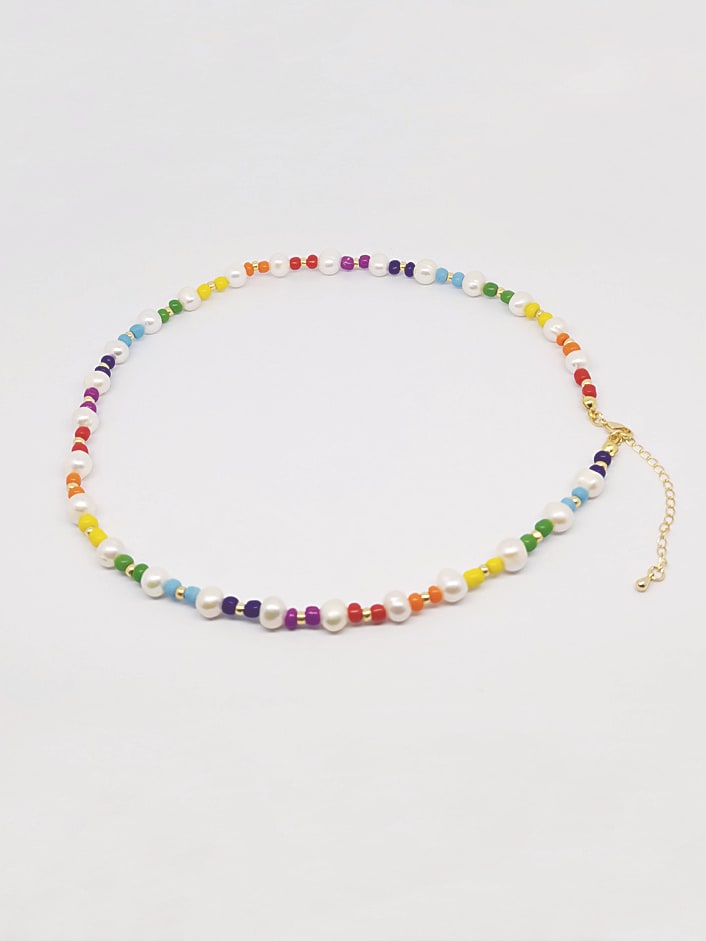 Freshwater Pearl Multi Color Miyuki Beads Bohemia Necklace