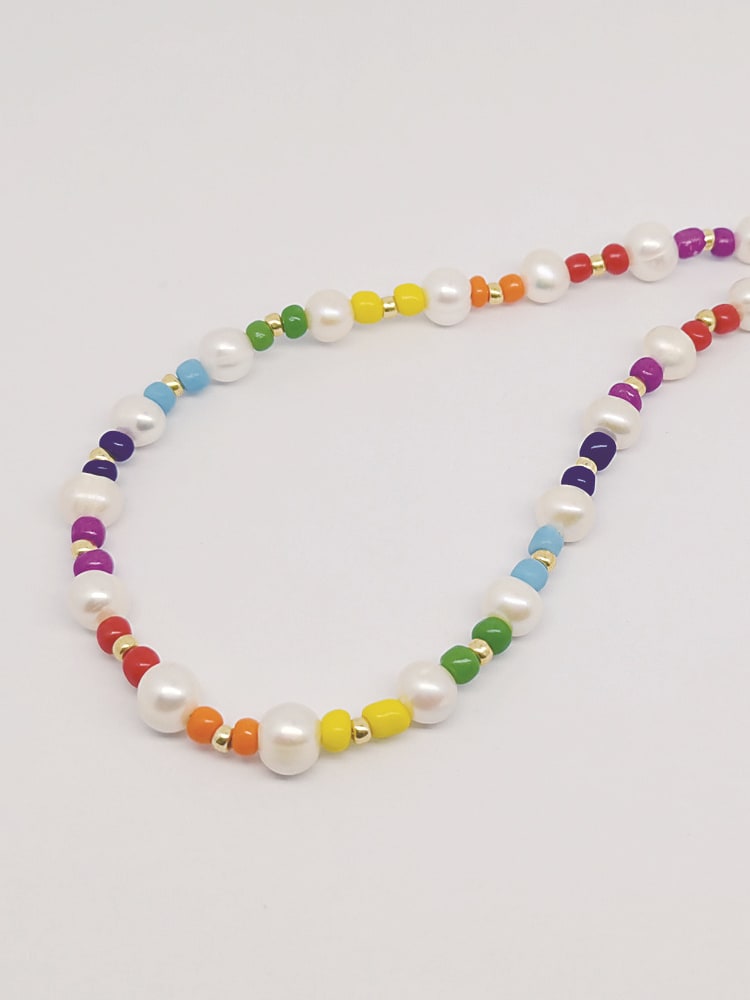 Freshwater Pearl Multi Color Miyuki Beads Bohemia Necklace