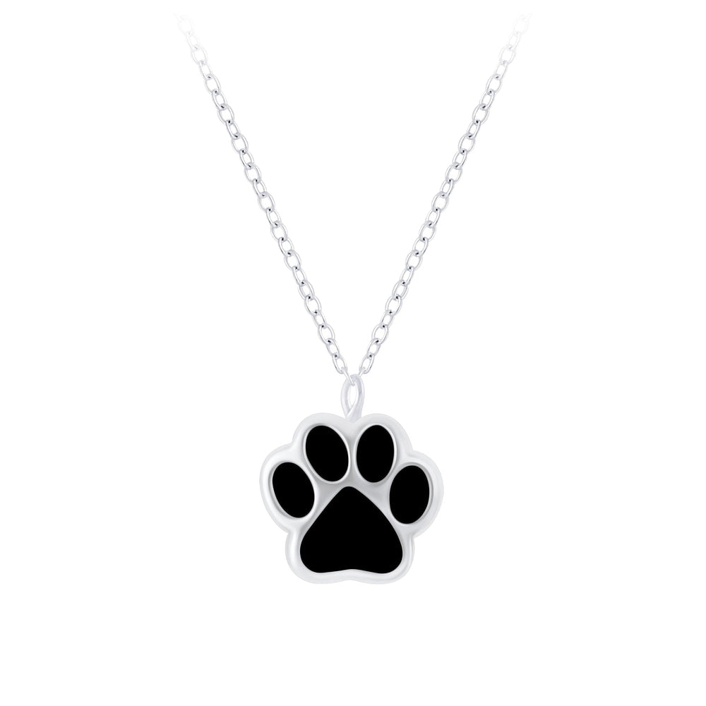 Silver Paw Print Necklace