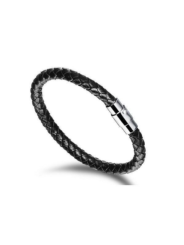 Simple Woven Artificial Leather Bracelet