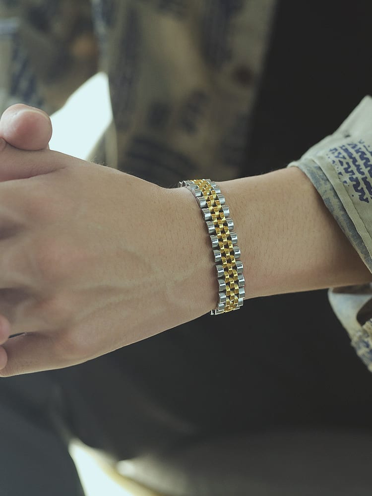 Titanium Steel Geometric Vintage Woven Bracelet
