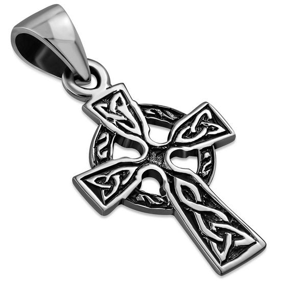 Tiny Celtic Cross Silver Pendant