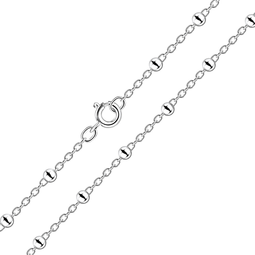 41cm Silver Satellite Necklace