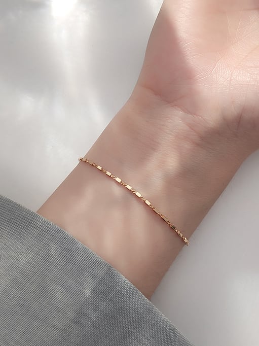 925 Sterling Silver Chain Minimalist Link Bracelet