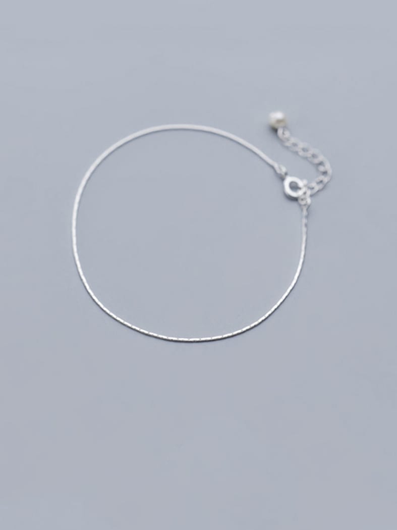 925 Sterling Silver Minimalist Link Bracelet