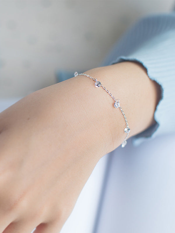 S925 Silver Sweet Fashion Simple Bracelet