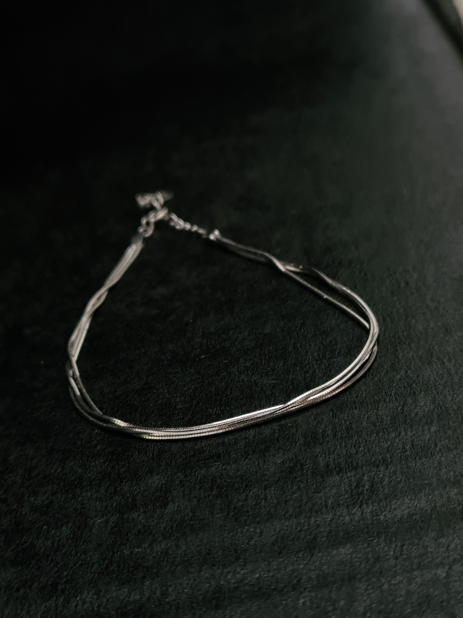 S925 Silver Simple Multi Layer Jadoku Bracelet