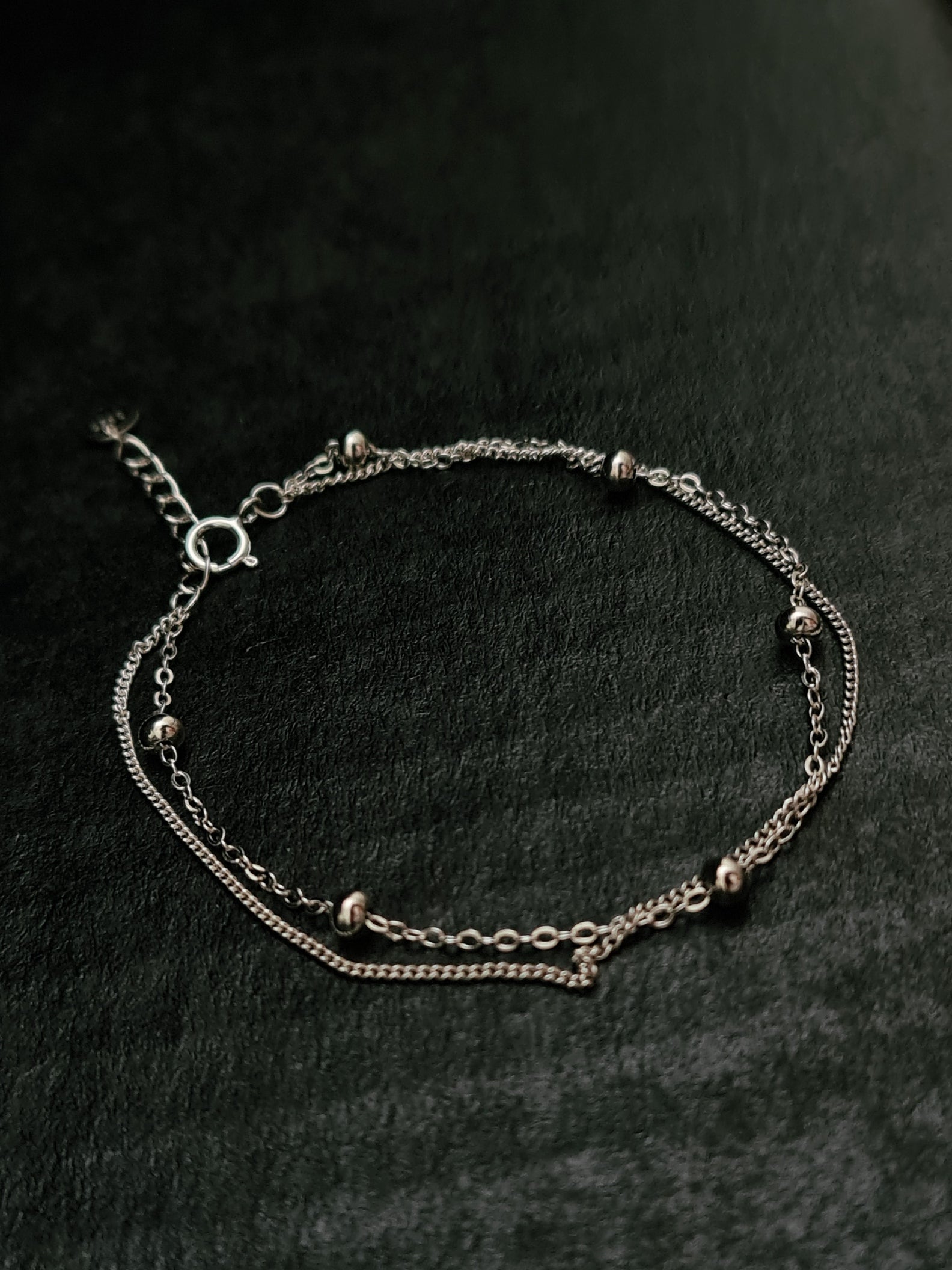 Fashion Double Layer Design S925 Silver Bracelet