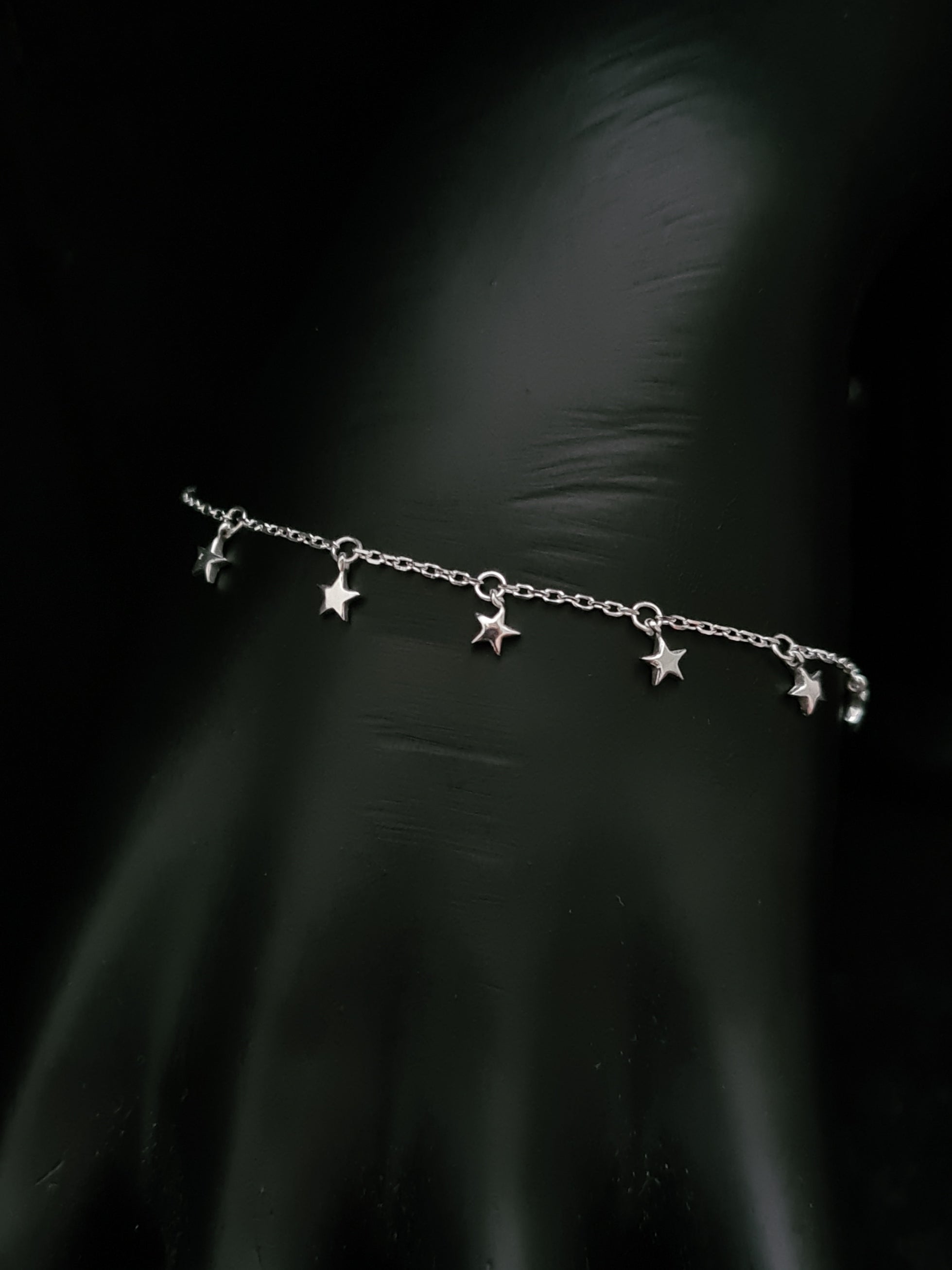 Adjustable Length Star Shaped S925 Silver Bracelet