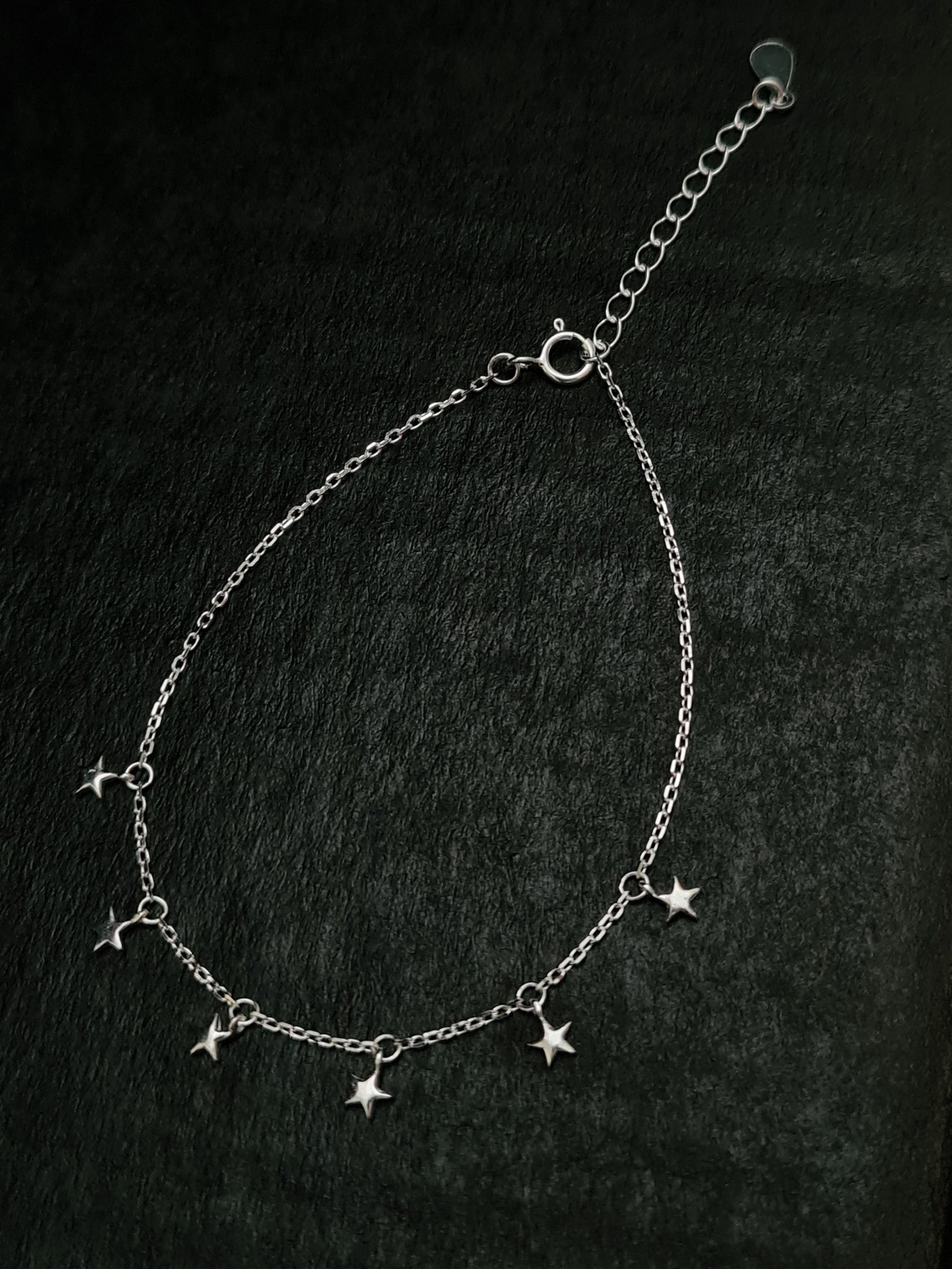 Adjustable Length Star Shaped S925 Silver Bracelet