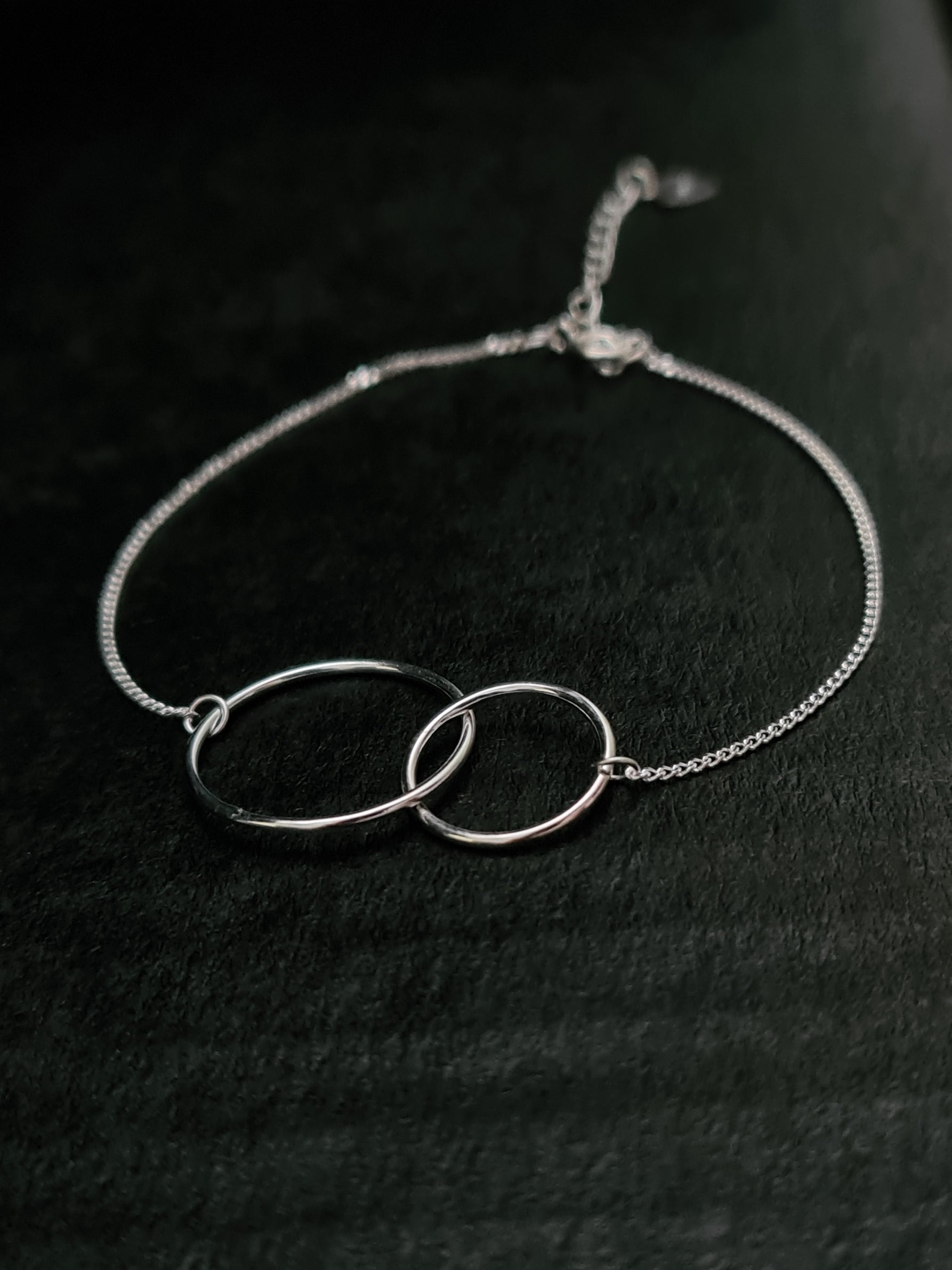 925 Sterling Silver Minimalist Hollow Geometric Link Bracelet