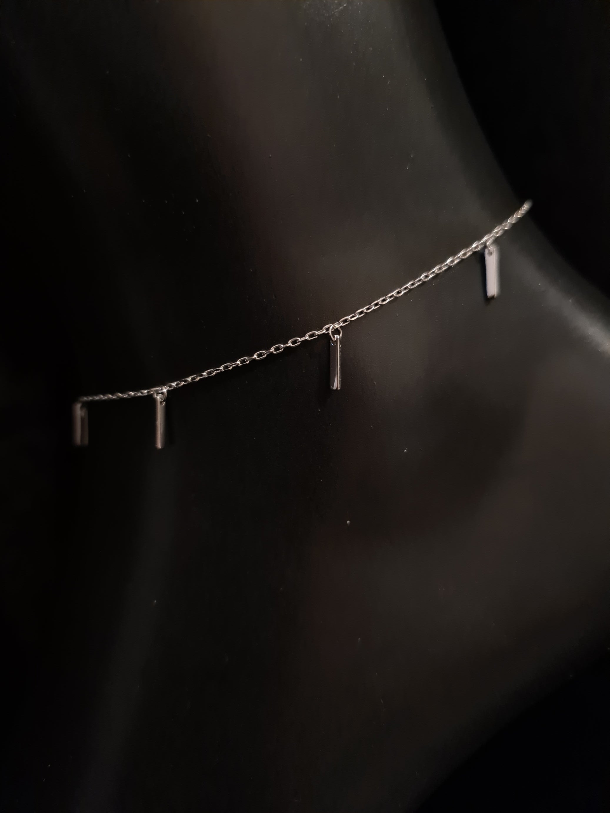 925 Sterling Silver Geometric Minimalist Anklet