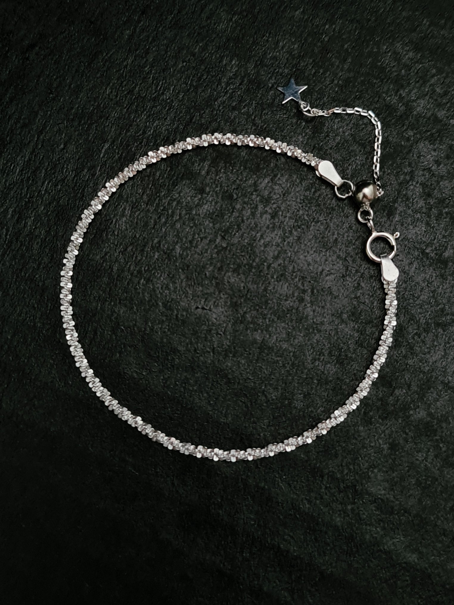 925 Sterling Silver Star Minimalist Link Bracelet