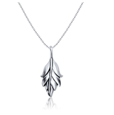 925 LEAF DESIGNED OXIDIZED SILVER NECKLACE