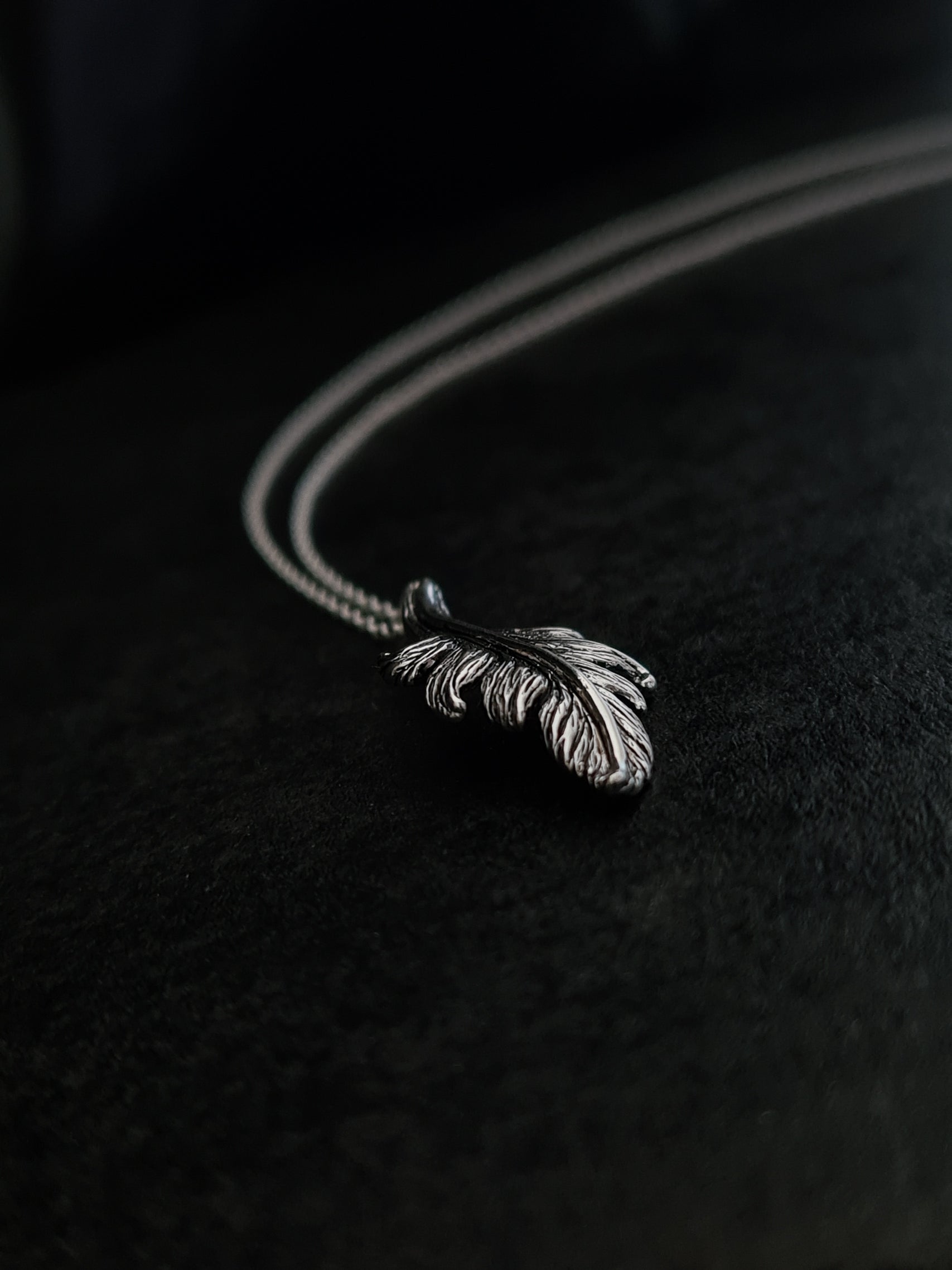 Feather Silver Necklace