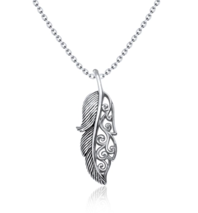 925 STYLISH LEAF DESIGNED SILVER NECKLACE SPE-3670