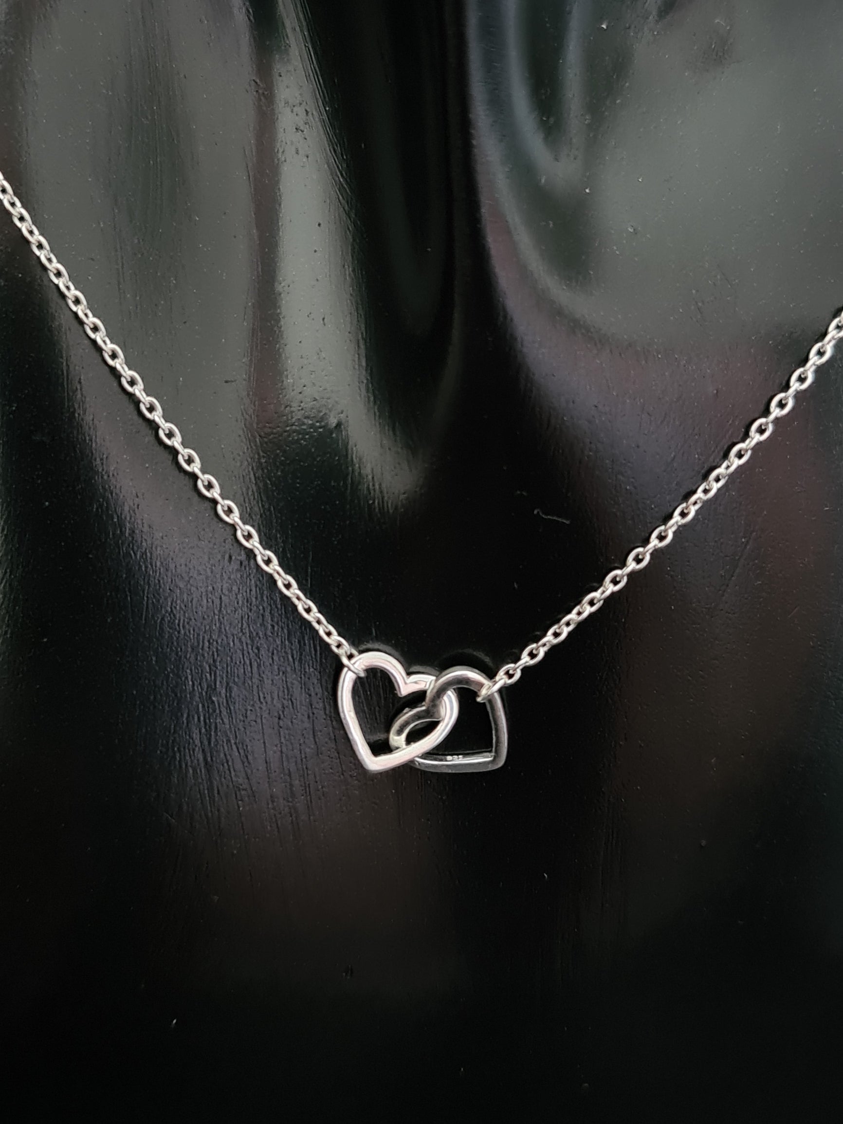 925 DUAL INTERTWINED HEART NECKLACES LINE