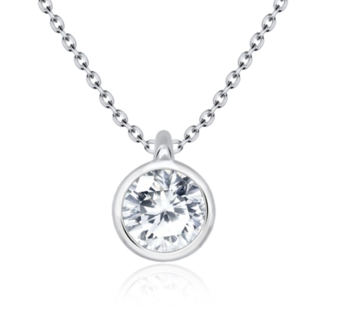 925 NECKLACE SILVER SPARKLING CIRCLE