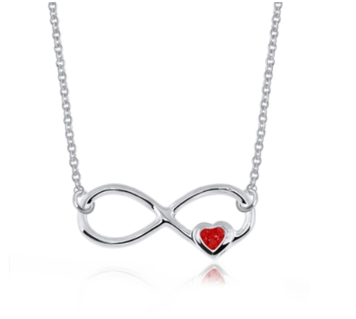 925 Infinity With Heart Shaped Necklace