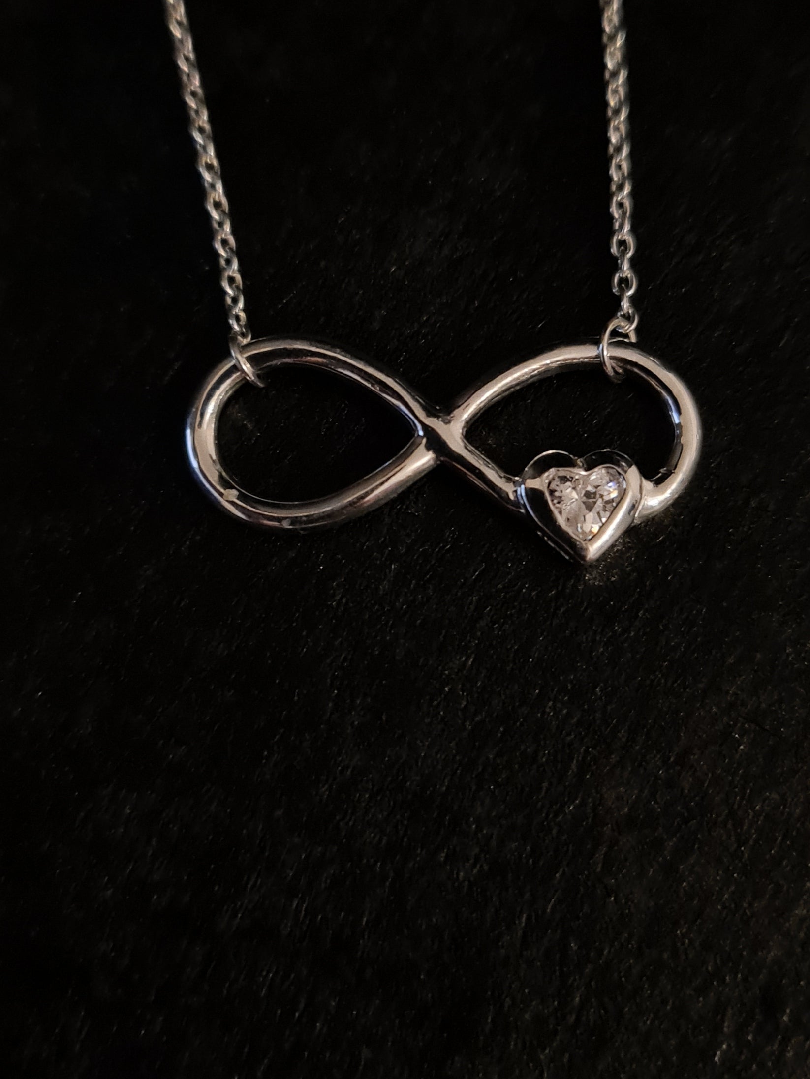 Infinity With Heart Necklace