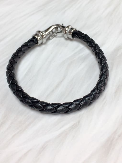 Stainless Steel Leather Irregular Trend Bracelet