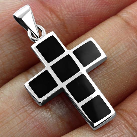 Black Onyx Cross Pendant