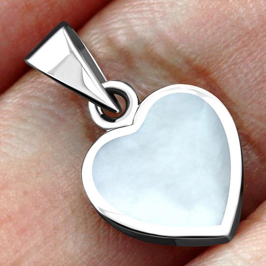 Mother of Pearl Heart Silver Pendant