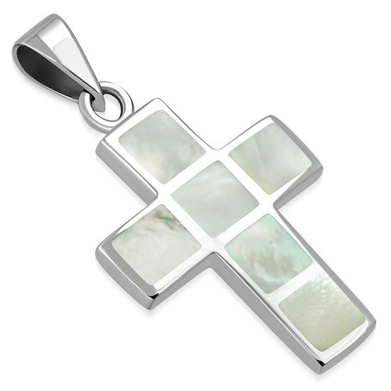 Mother of Pearl Cross Pendant