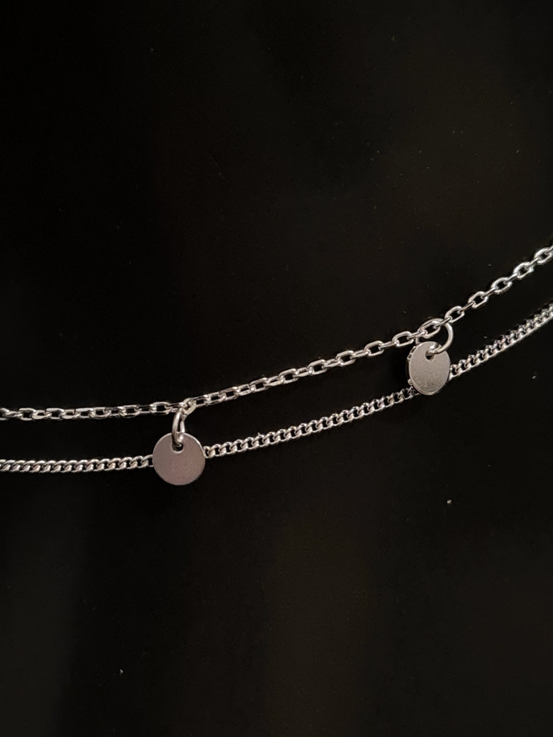 925 Sterling Silver With Platinum Plated Fashion Round Anklets